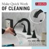 DELTA Kayra Two Handle Widespread Pull-Down Bathroom Faucet — Matte Black