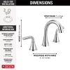 DELTA Kayra Two Handle Widespread Bathroom Faucet — Chrome