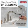 DELTA Kayra Two Handle Widespread Pull-Down Bathroom Faucet — Stainless