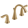 DELTA Lahara Two Handle Widespread Bathroom Faucet — Champagne Bronze
