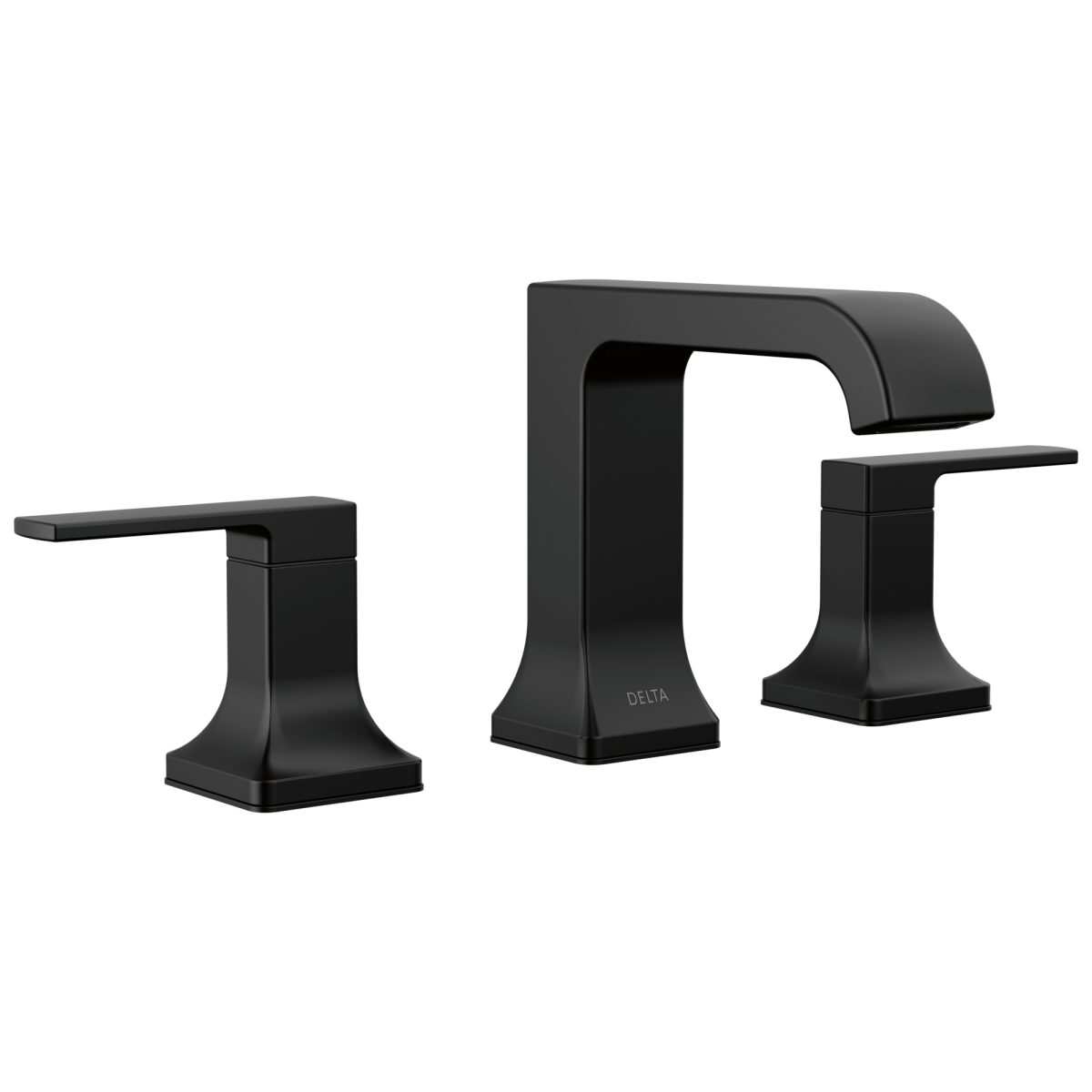 DELTA Velum Two Handle Widespread Bathroom Faucet — Matte Black