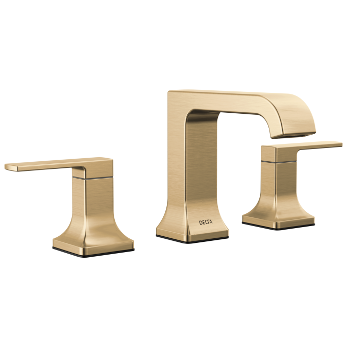 DELTA Velum Two Handle Widespread Bathroom Faucet — Champagne Bronze