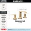 DELTA Velum Two Handle Widespread Bathroom Faucet — Champagne Bronze