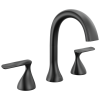 DELTA Bonacci Two Handle Widespread Bathroom Faucet — Matte Black
