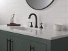 DELTA Bonacci Two Handle Widespread Bathroom Faucet — Matte Black