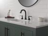 DELTA Bonacci Two Handle Widespread Bathroom Faucet — Matte Black