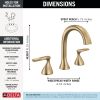 DELTA Bonacci Two Handle Widespread Bathroom Faucet — Lumicoat® Champagne Bronze
