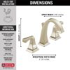 DELTA Dryden Two Handle Widespread Bathroom Faucet — Polished Nickel