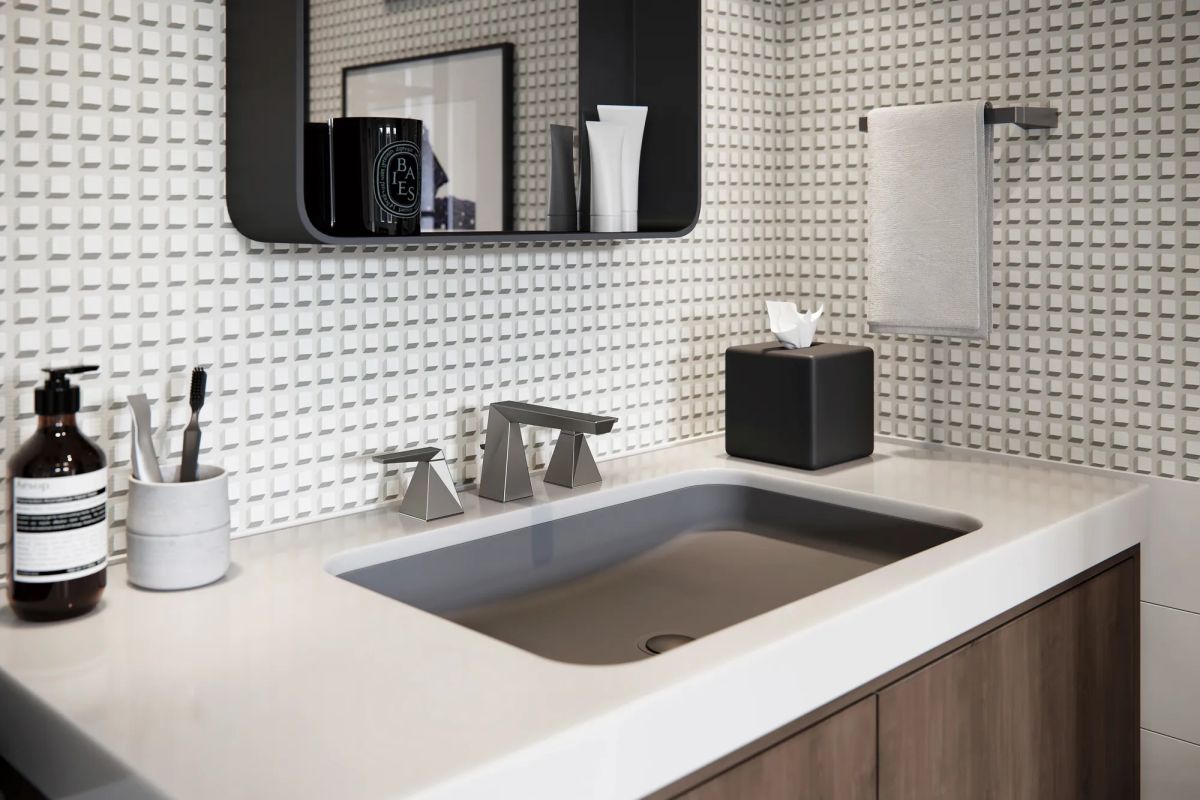DELTA Trillian 8" Towel Bar — Black Stainless