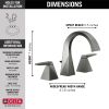 DELTA Trillian Two Handle Widespread Bathroom Faucet — Lumicoat® Black Stainless