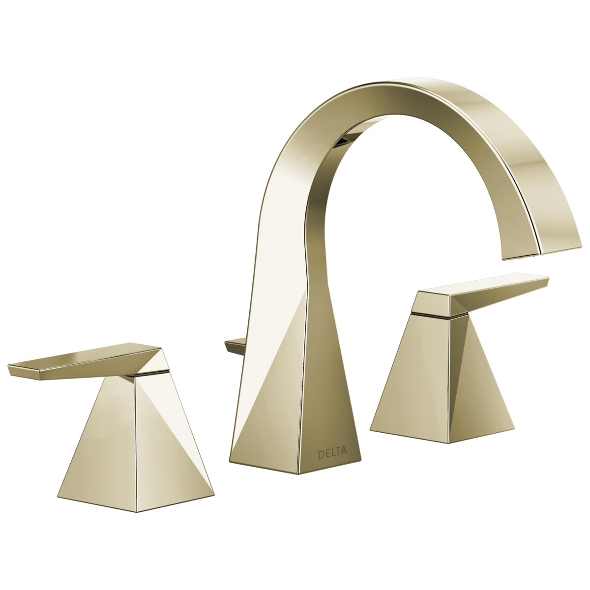 DELTA Trillian Two Handle Widespread Bathroom Faucet — Lumicoat® Polished Nickel
