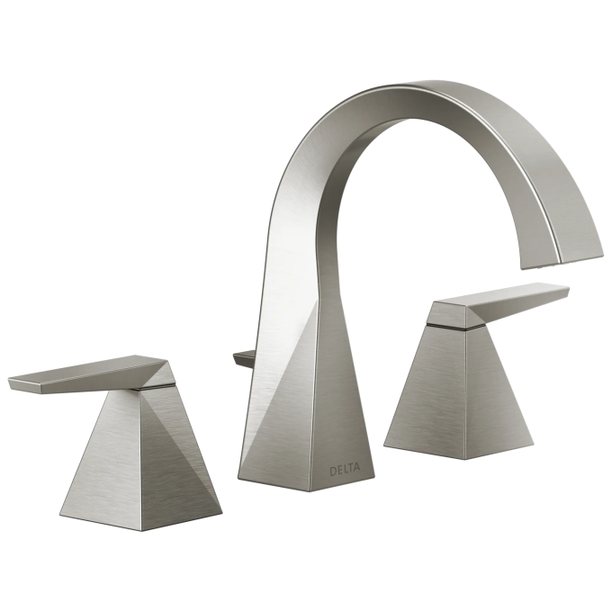 DELTA Trillian Two Handle Widespread Bathroom Faucet — Lumicoat® Stainless