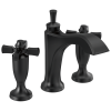 DELTA Dorval Two Handle Widespread Bathroom Faucet — Matte Black