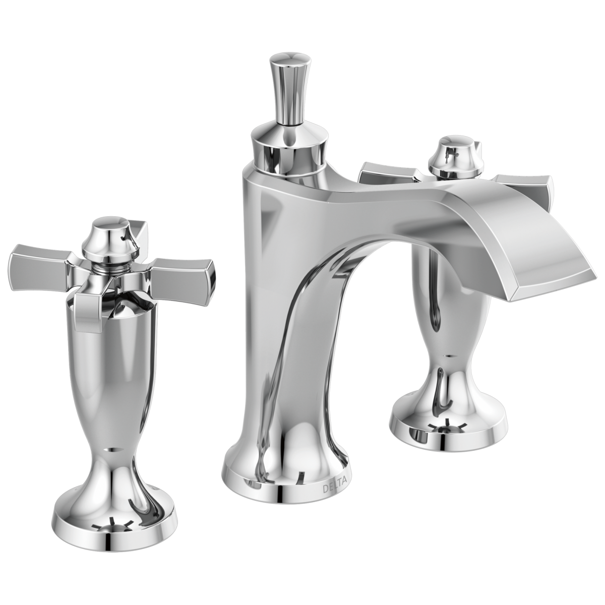 DELTA Dorval Two Handle Widespread Bathroom Faucet — Chrome