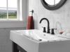 DELTA Trinsic Two Handle Widespread Bathroom Faucet — Matte Black