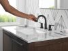 DELTA Trinsic Two Handle Widespread Pull Down Bathroom Faucet — Matte Black