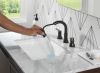 DELTA Trinsic Two Handle Widespread Pull Down Bathroom Faucet — Matte Black