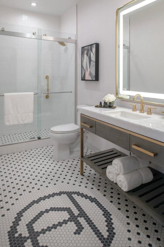 DELTA BathSafety 18" Contemporary Decorative ADA Grab Bar — Champagne Bronze