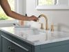 DELTA Trinsic Two Handle Widespread Pull Down Bathroom Faucet — Champagne Bronze