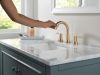 DELTA Trinsic Two Handle Widespread Pull Down Bathroom Faucet — Champagne Bronze