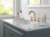 DELTA Trinsic Two Handle Widespread Pull Down Bathroom Faucet — Champagne Bronze