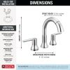 DELTA Trinsic Two Handle Widespread Pull-Down Bathroom Faucet — Chrome