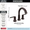 DELTA Trinsic Two Handle Widespread Pull Down Bathroom Faucet — Venetian Bronze