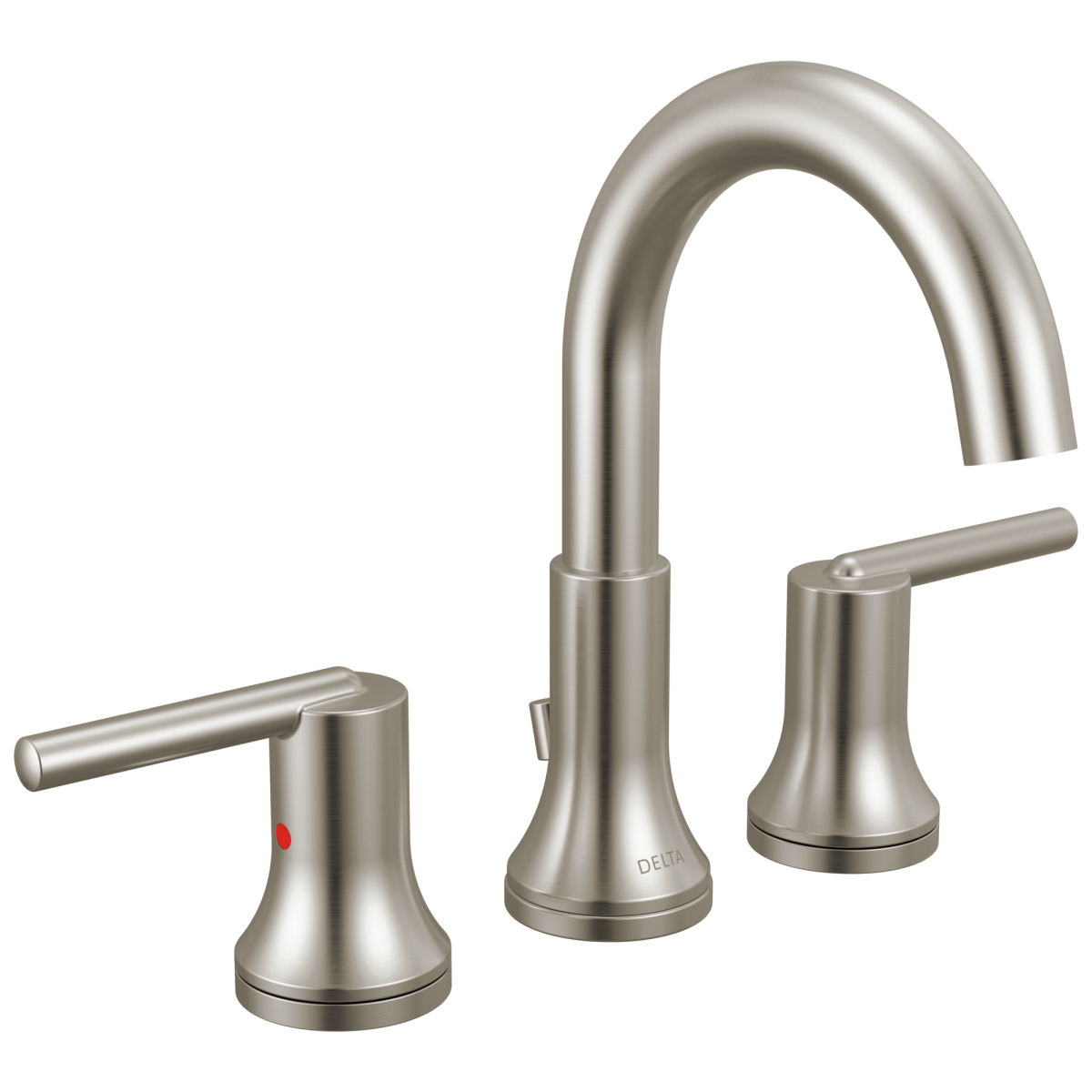 DELTA Trinsic Two Handle Widespread Bathroom Faucet — Stainless