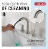 DELTA Trinsic Two Handle Widespread Pull Down Bathroom Faucet — Stainless