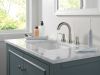 DELTA Trinsic Two Handle Widespread Pull Down Bathroom Faucet — Stainless
