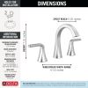 DELTA Lineax Two Handle Widespread Bathroom Faucet — Chrome