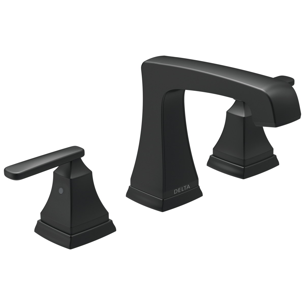 DELTA Ashlyn Two Handle Widespread Lavatory Faucet - Metal Pop-Up — Matte Black
