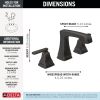 DELTA Ashlyn Two Handle Widespread Bathroom Faucet with EZ Anchor — Venetian Bronze