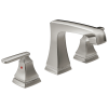DELTA Ashlyn Two Handle Widespread Bathroom Faucet with EZ Anchor — Stainless