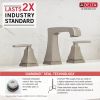 DELTA Ashlyn Two Handle Widespread Bathroom Faucet with EZ Anchor — Stainless