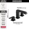 DELTA Ara Two Handle Widespread Bathroom Faucet — Matte Black