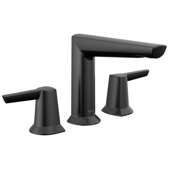 DELTA Galeon Two Handle Widespread Bathroom Faucet — Matte Black