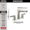 DELTA Galeon Two Handle Widespread Bathroom Faucet — Lumicoat® Stainless