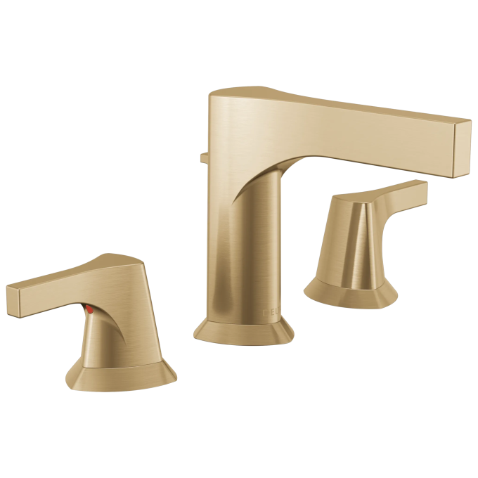 DELTA Zura Two Handle Widespread Bathroom Faucet — Champagne Bronze