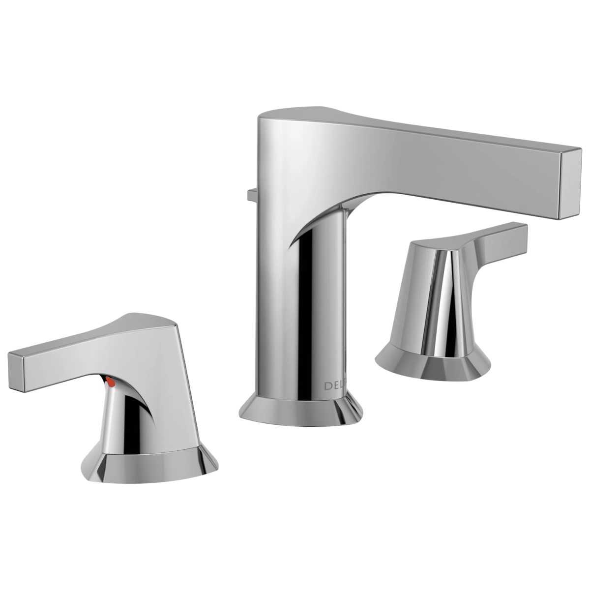 DELTA Zura Two Handle Widespread Bathroom Faucet — Chrome