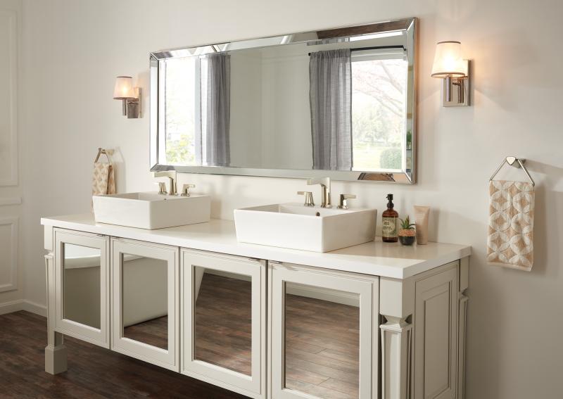 DELTA Zura Two Handle Widespread Bathroom Faucet — Polished Nickel