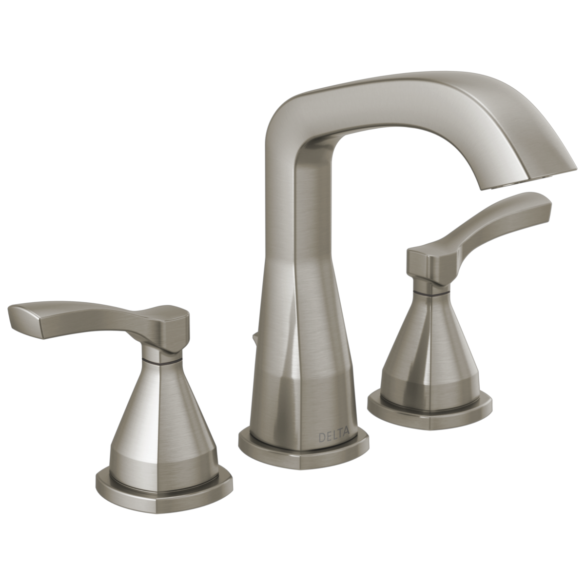 DELTA Stryke Two Handle Widespread Bathroom Faucet — Lumicoat® Stainless