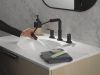 DELTA Nicoli Two Handle Widespread Pull-Down Bathroom Faucet — Matte Black