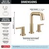 DELTA Nicoli Two Handle Widespread Pull-Down Bathroom Faucet — Champagne Bronze