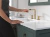DELTA Nicoli Two Handle Widespread Pull-Down Bathroom Faucet — Champagne Bronze