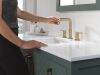 DELTA Nicoli Two Handle Widespread Pull-Down Bathroom Faucet — Champagne Bronze