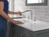 DELTA Nicoli Two Handle Widespread Pull-Down Bathroom Faucet — Stainless