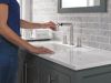 DELTA Nicoli Two Handle Widespread Pull-Down Bathroom Faucet — Stainless