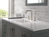 DELTA Nicoli Two Handle Widespread Pull-Down Bathroom Faucet — Stainless
