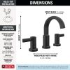 DELTA Albion  Two Handle Widespread Bathroom Faucet — Matte Black